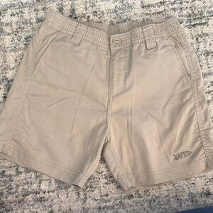 AFTCO boys size small Khaki Flat Front Shorts